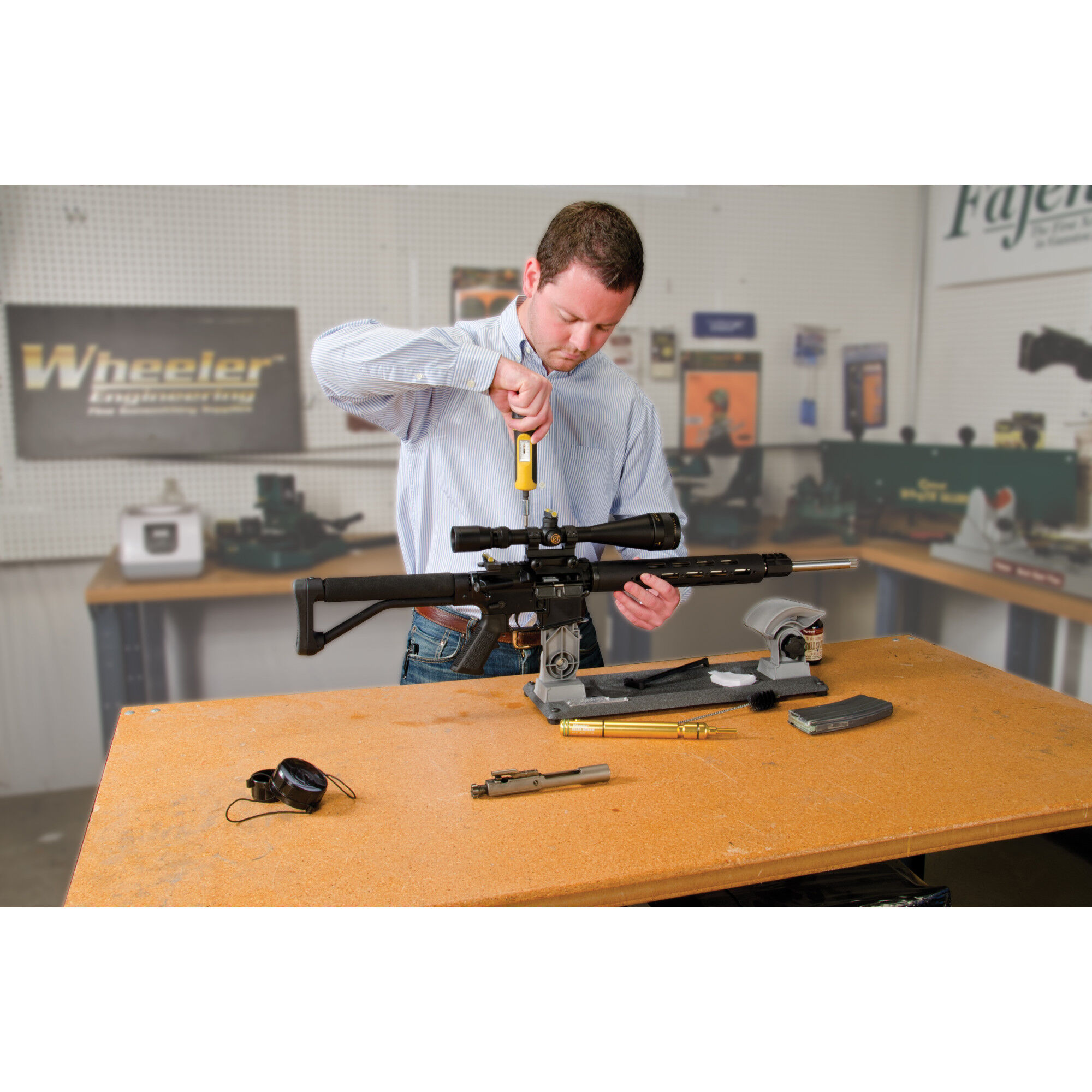 Wheeler Fat Wrench With 10-Bit Screwdriver Set – Adjustable Torque Wrench For Firearms